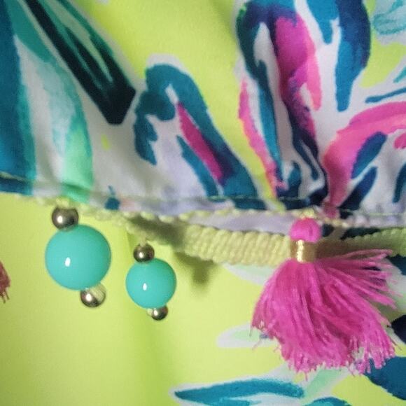 Holy Grail Lilly Pulitzer Payge Dress Bauble Yellow Lemur Alone HTF Size L - Picture 7 of 7